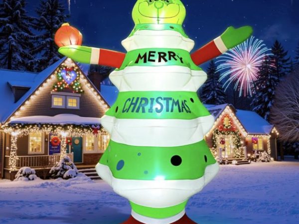 Christmas Inflatable (8 Ft) with LED Lights only $39.99 shipped!